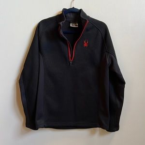 Spyder  zip up, black and red accents NWOT